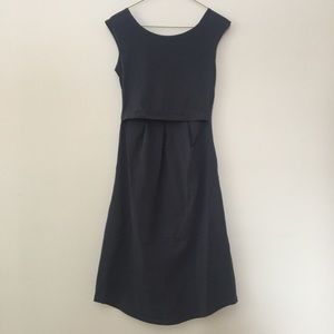 Peek-a-boo gray nursing dress EUC